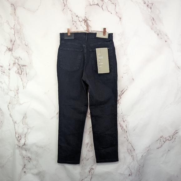 Everlane Jean The Original Cheeky Straight High Rise Coal Black Zip Denim - Picture 6 of 14